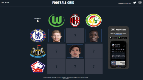 Football Grid - Play Football Grid On Wordle Unlimited