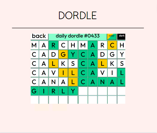 Weddle - Dordle Game