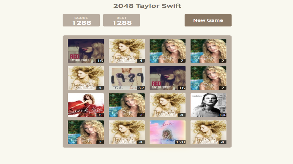 2048 Taylor Swift Online - Play 2048 Taylor Swift Online On Globle Game